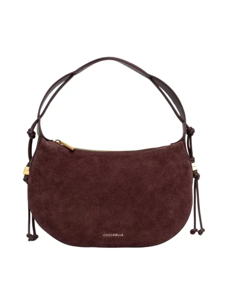 Coccinelle torebka hobo zamszowa brązowa