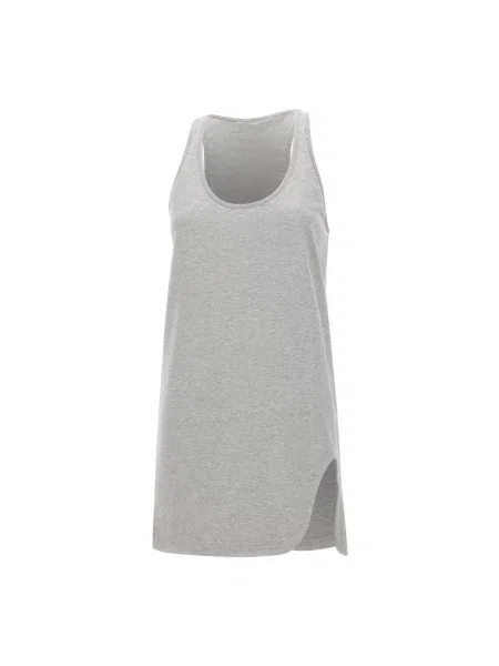 Mała sukienka mini The Attico polarowa garniturowa szara