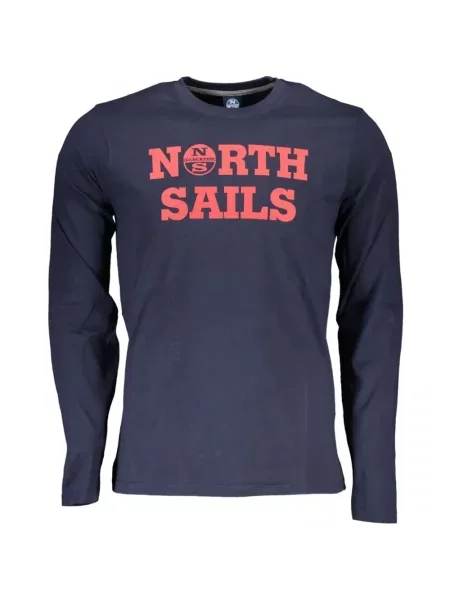 Lung tricou North Sails cu imagine albastru