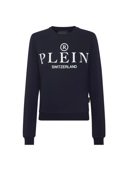 Bluza Philipp Plein z okrągłym dekoltem niebieska