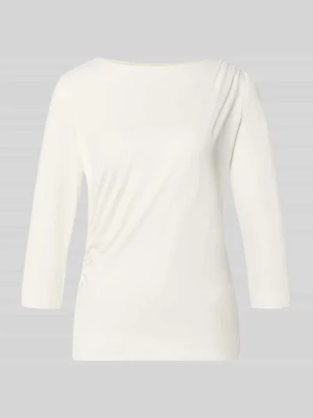 T-shirt o kroju regular fit z dekoltem w łódkę S.oliver Black Label biała