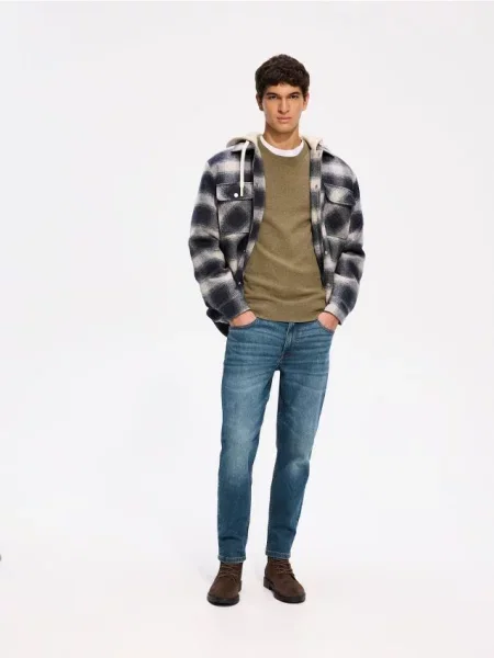 Reserved Blugi slim cropped indigo jeans