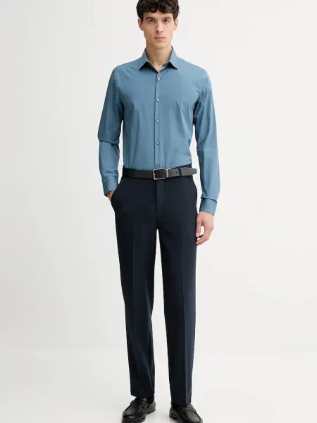 Calvin Klein srajca z elastanom modra