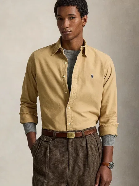Polo Ralph Lauren cămașă pentru bărbați din bej