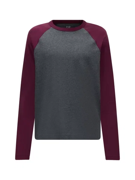 GAP Tricou amestecat / roșu burgundy gri