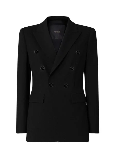 PINKO Blejzr PINKO HIBISCUS GIACCA PUNTO STOFFA GIACCA' černá