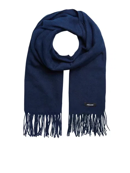 JACK & JONES Fular Solid bleumarin / negru alb