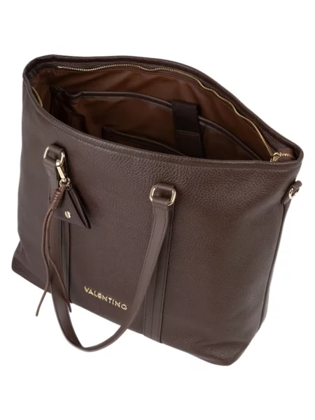 Shopper kabelka Valentino Bags z ekologickej kože hnedá