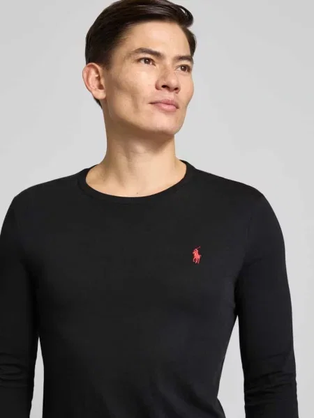 Długa koszulka polo Polo Ralph Lauren z długim rękawem czarna