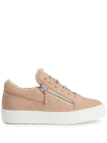 Sneakerși Giuseppe Zanotti din piele de căprioară roz