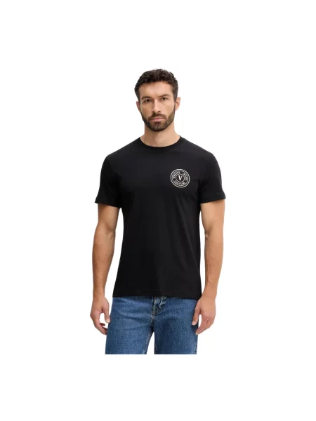 Versace Jeans Couture t-shirt z aplikacją czarny