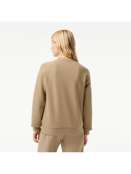 Lacoste Bluza Z Okrągłym Dekoltem I Mieszanką Bawełny czerwona