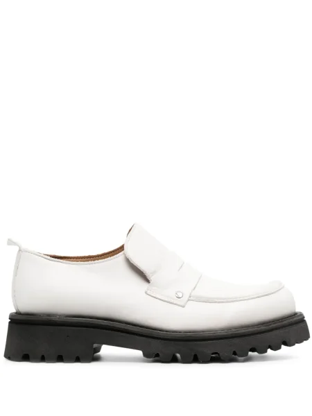 Pantofi loafer Moma din piele alb