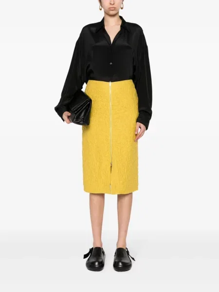 Spódnica midi Jil Sander do kolan zielona