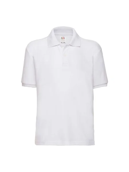 Tricou polo copii Fruit Of The Loom alb