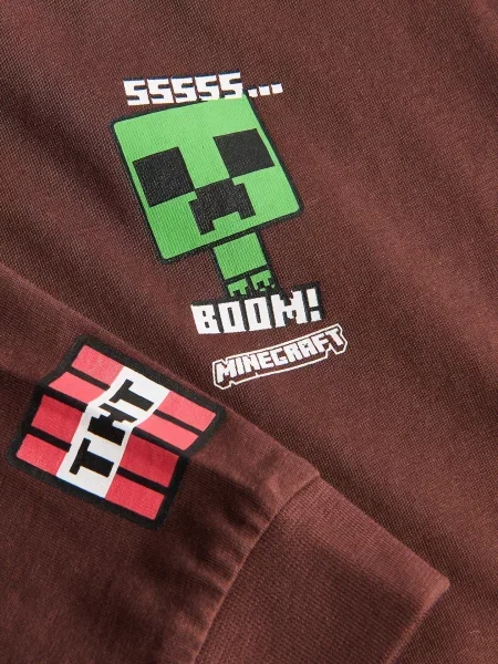 Reserved Лонгслів Minecraft коричневий