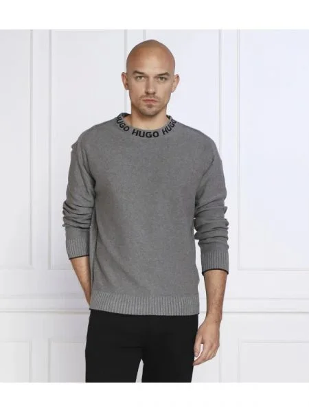 HUGO Pulover Smarlo | Oversize fit gri