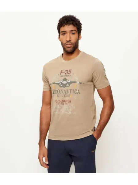 Férfi póló Aeronautica Militare winter twig. Méret: L fehér