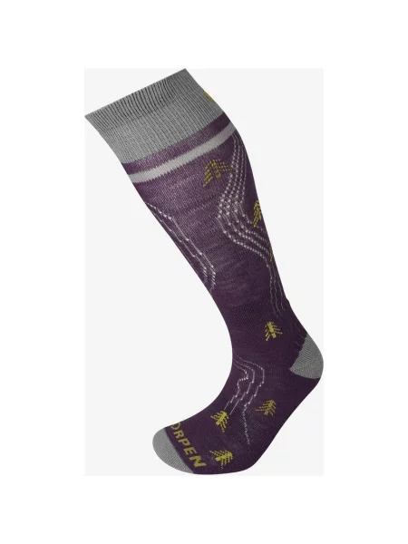 Skarpety Lorpen Ski Mid Eco fioletowo S szare