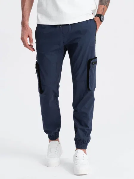 Pantaloni cargo Ombre albastru