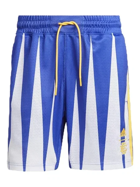 Pantaloni scurți Adidas cu imagine cu imprimeu geometric alb