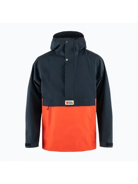 Мъжко дъждобранно яке Fjällräven Vardag Hydratic Anorak dark navy/flame orange синьо