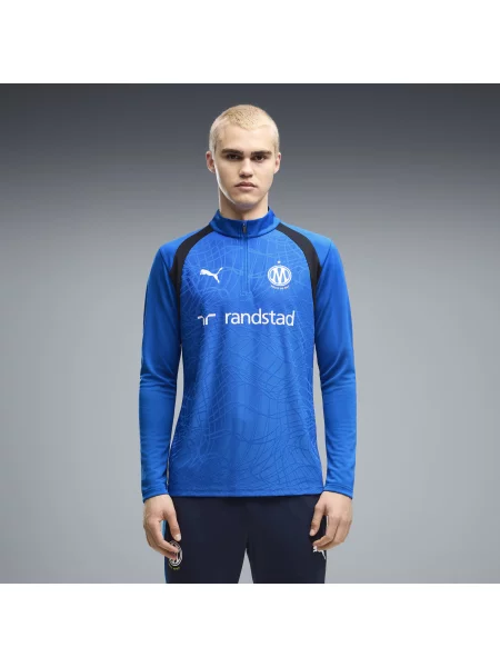 PUMA MÄ™ska bluza treningowa Olympique Marsylia z zamkiem Akcesoria S niebieski