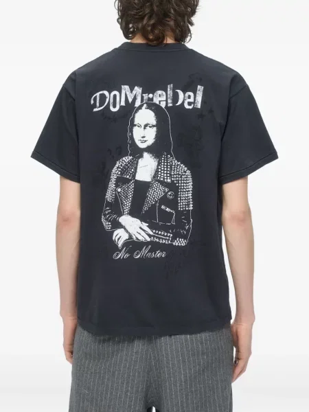 Tricou Domrebel cu imagine negru