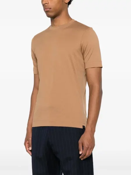 Tricou Gran Sasso cu decolteu rotund maro