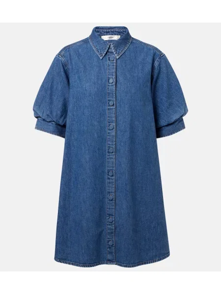Rochie din denim Frame albastru