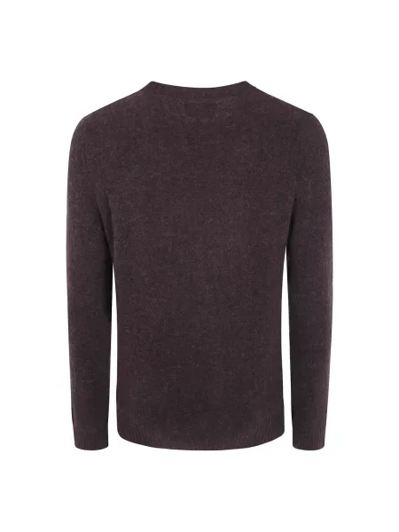 Sweter Mc2 Saint Barth z alpaki brązowy