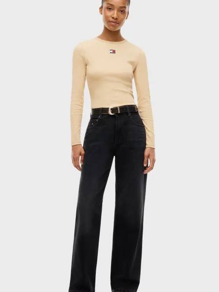 Лонгслів Tommy Jeans бежевий