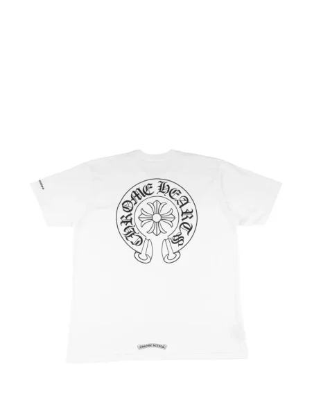 Тениска Chrome Hearts с принт със сърца бяло
