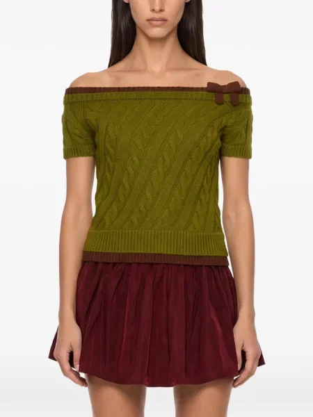 Top Shushu/tong tricotate verde
