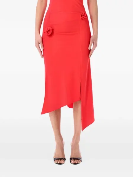 Fustă midi Coperni cu model floral roșu