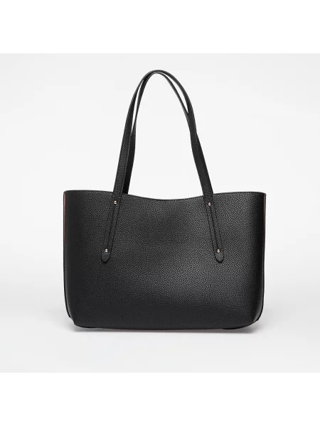 Duża shopperka Guess skórzana czarna