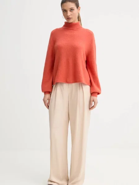 Светр United Colors of Benetton легкий гольф помаранчевий