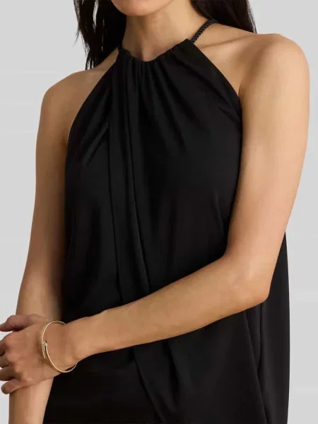Top Lauren Ralph Lauren z okrągłym dekoltem czarny