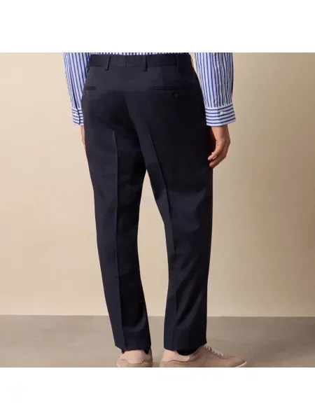 Spodnie Brooks Brothers wełniane niebieskie