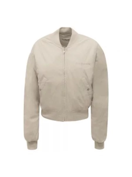 Kurtka bomber Isabel Marant Etoile z kieszeniami bocznymi beżowy