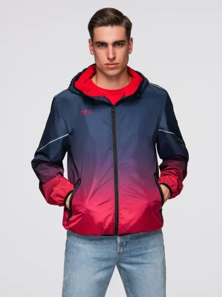 Geacă Ombre din fleece albastru