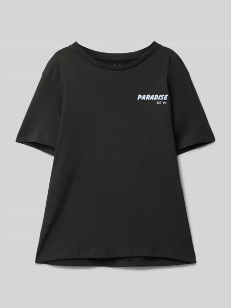 T-shirt z nadrukowanym motywem Jack & Jones czarna