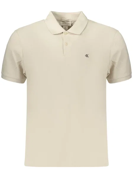 Tricou polo Calvin Klein clasic bej