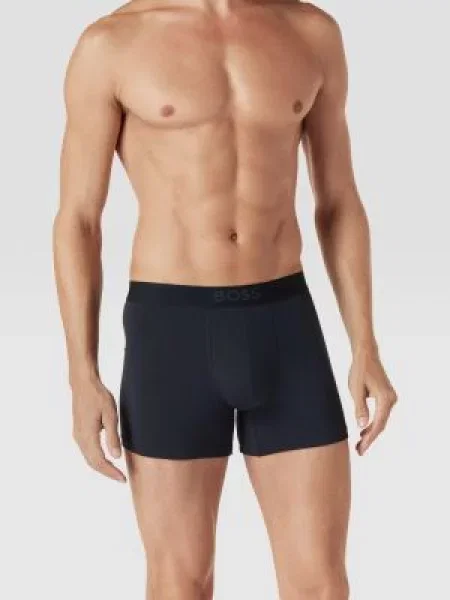 Obcisłe bokserki z z logo w zestawie 2 szt. model ‘UltraSoft’ Boss granatowe