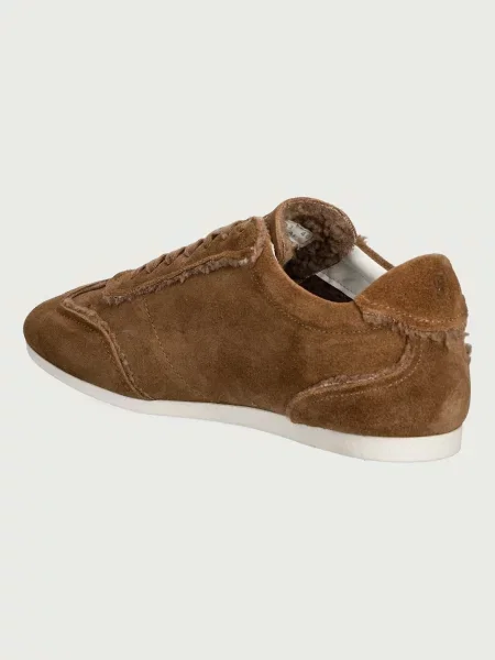 BOSS Solenne sneakersy zamszowe beżowe