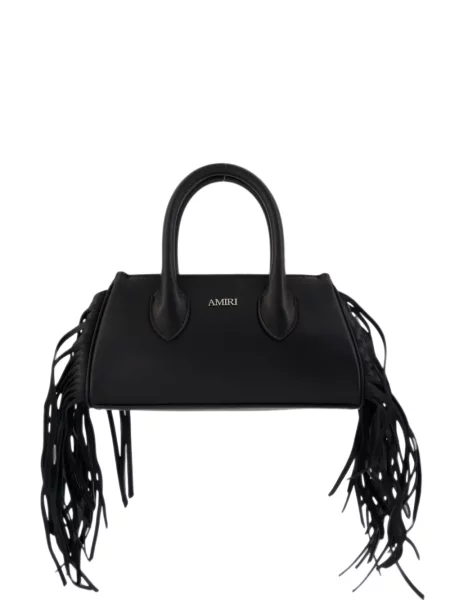 Geantă shopper Amiri cu franjuri negru