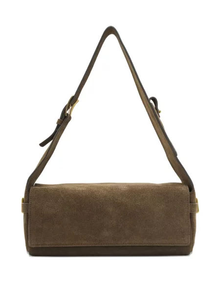 Torebka Open Yy zamszowa na sprzączkę brązowa