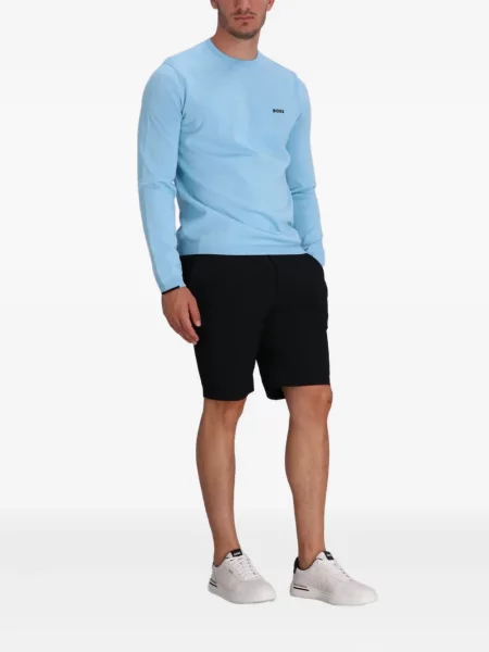 Pulover Boss cu broderie albastru