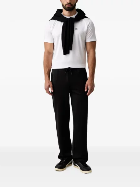 Τρέξιμο παντελόνι Ea7 Emporio Armani με αυτόγραφο μαύρο
