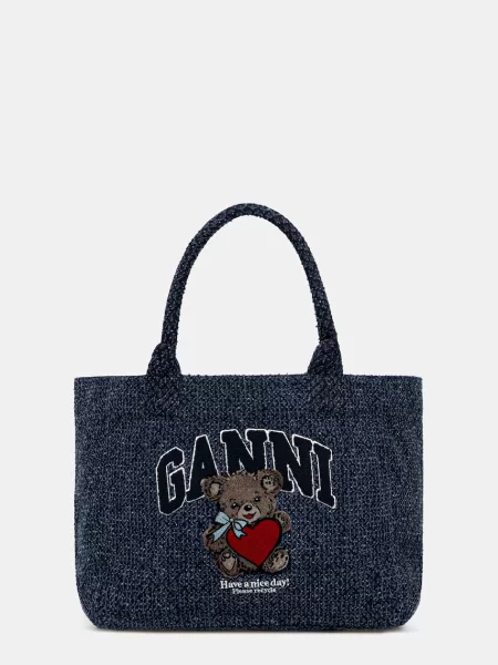 Shopperka Ganni niebieska